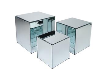 SET 3 CUBI SPECCHIO VETRO   Alessandrelli Business Solutions