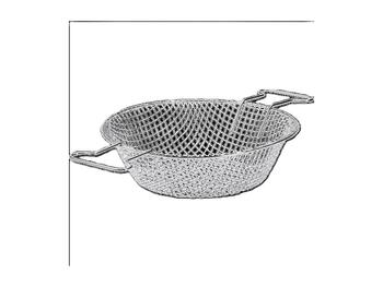COLATUTTO A FILO ACCIAIO STAGNATO TONDO SENZA COPERCHIO 1 MANICO CM 27 PER BACINELLA 28   Alessandrelli Business Solutions