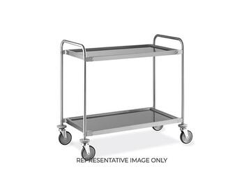 CARRELLO 2P INOX STAMPATO 120X60   Alessandrelli Business Solutions