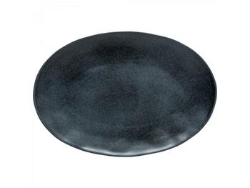 OVAL PLATTER 33 LIVIA MATTE BLACK   Alessandrelli Business Solutions