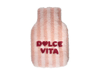 BORSA RISCALDANTE IN TESSUTO BOUCLÉ CON DECORO DOLCE VITA 32X19 CM   Alessandrelli Business Solutions