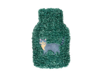 BORSA RISCALDANTE IN TESSUTO BOUCLÉ CON DECORO GATTO 32X19 CM   Alessandrelli Business Solutions