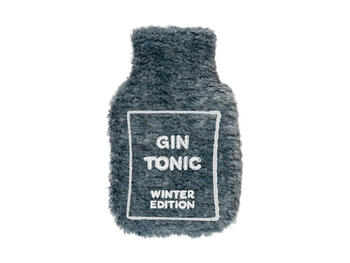 BORSA RISCALDANTE IN TESSUTO BOUCLÉ CON DECORO GIN TONIC 32X19 CM   Alessandrelli Business Solutions