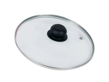 COPERCHIO VETRO CM.22 C/BORBO INOX   Alessandrelli Business Solutions
