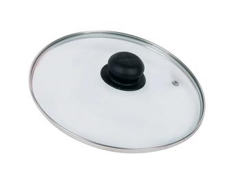 COPERCHIO VETRO CM.40 C/BORBO INOX   Alessandrelli Business Solutions