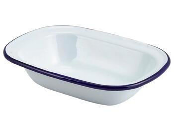 PIATTO FONDO RETTANGOLARE18X13 SMALTO BIANCO   Alessandrelli Business Solutions