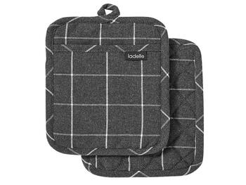 ECO CHECK CHARCOAL 2 PK POT HOLDER   Alessandrelli Business Solutions