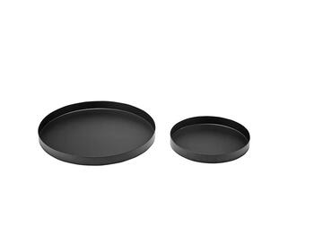 AURORA MATTE BLACK 2 PK SERVIN TRAY   Alessandrelli Business Solutions