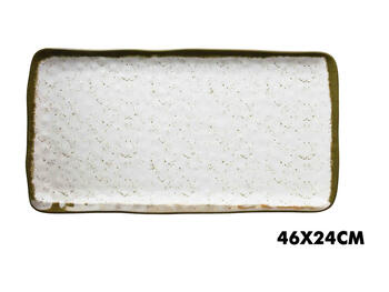 VASSOIO RETT.MEL.46X24 GLAZE BEIGE   Alessandrelli Business Solutions