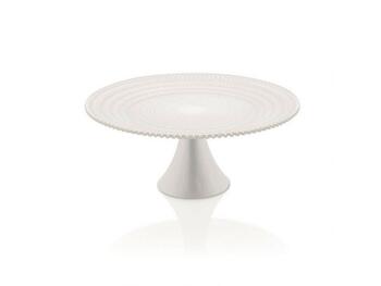 SMIRNE ALZATA IN VETRO CM.28 BIANCO   Alessandrelli Business Solutions