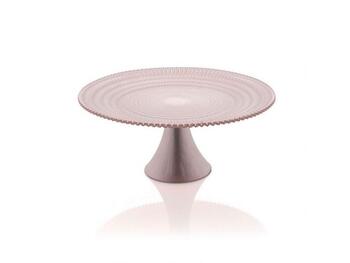 SMIRNE ALZATA IN VETRO CM.28 ROSA   Alessandrelli Business Solutions