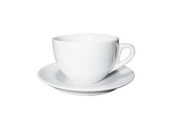 TAZZA JUMBO CON PIATTO VERONA BIANCO   Alessandrelli Business Solutions