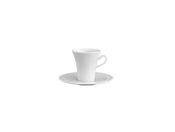 TAZZA CIOCCALATA CON PIATTO VIVALDI BIANCO   Alessandrelli Business Solutions