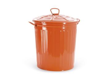 BIDONE ZINCATO LT.35 ARANCIO   Alessandrelli Business Solutions