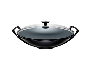 WOK SET CON COPERCHIO CM.36 NERO   Alessandrelli Business Solutions