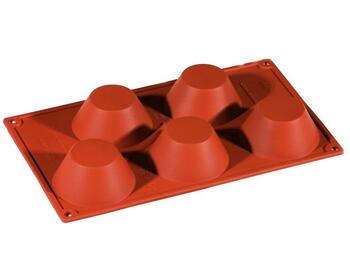 MULTIPORZIONE 5 IMPRONTE MUFFIN SILICONE ROSSO   Alessandrelli Business Solutions