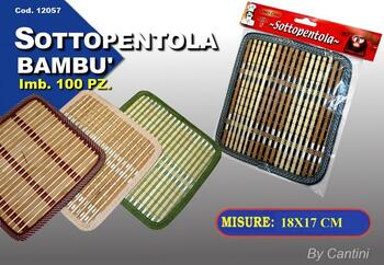SOTTOPENTOLA BAMBU QUADRATO   Alessandrelli Business Solutions