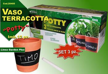 SET VASETTI TERRACOTTA PZ.3   Alessandrelli Business Solutions
