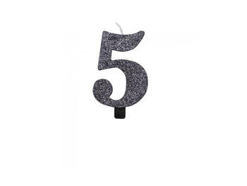 CANDELINA BIO NERO GLITTER N.5 9,5   Alessandrelli Business Solutions