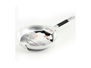 PADELLA SVASATA ALTA ALLUMINIO SENZA COPERCHIO 1 MANICO TUBOLARE INOX COOL 28 CM   Alessandrelli Business Solutions