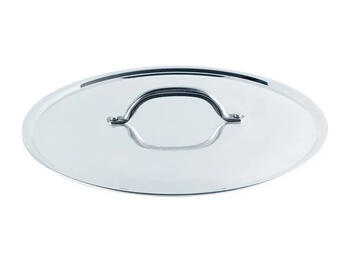 COPERCHIO TONDO CON PONTICELLO IN ACCIAIO SENZA ORLO CM 36   Alessandrelli Business Solutions