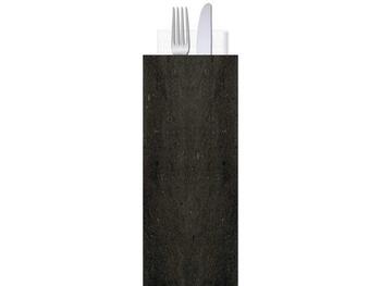 BUSTE PORTA POSATE PAGLIA PZ.125 NERO   Alessandrelli Business Solutions