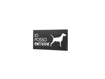 PITTOGRAMMI ACCESSO CANI 8X15 DA PARETE   Alessandrelli Business Solutions