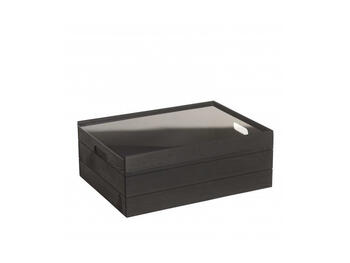 VASSOIO PLEXI BLACK L   Alessandrelli Business Solutions