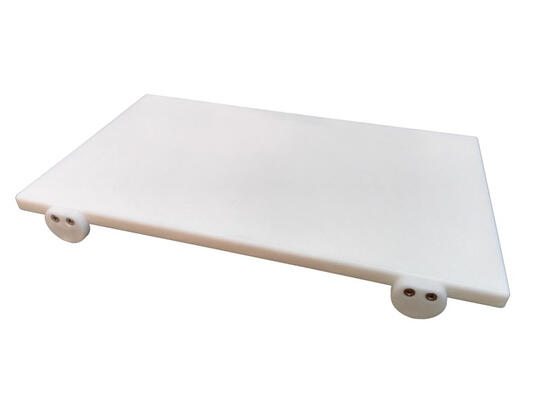 Tagliere In Polietilene Alimentare 60x40x2 Cm Bianco - Antibatterico, Made In Italy, Con Fermi - Foto 2