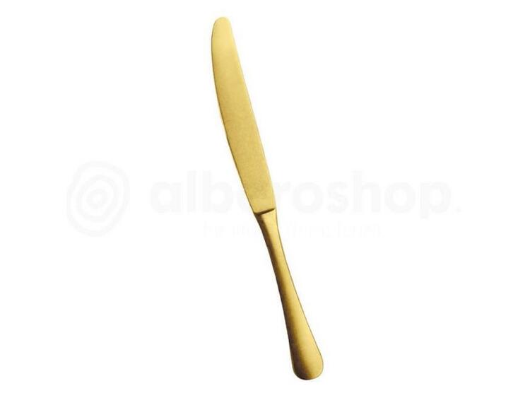 MATISSE VINTAGE GOLD COLTELLO TAVOLA FORGIATO ACCIAIO INOX 18/10 23,0 CM 