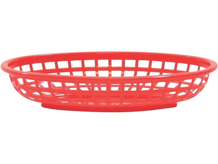 CESTINO POLIPROPILENE OVALE ROSSO 24X15 CM PEZZI 1 