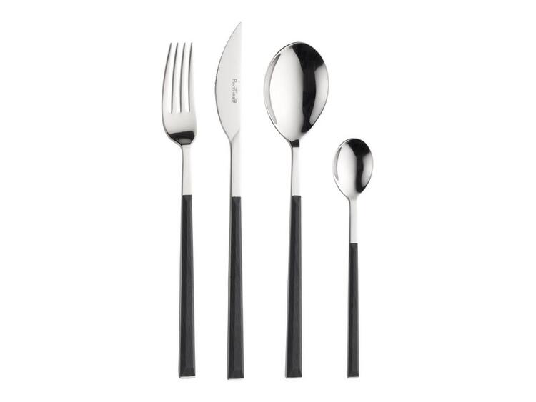 SUSHI PRO NERO OPACO 2,5 MM CUCCHIAINO CAFFÈ 18/10 + ABS 15,0 CM 