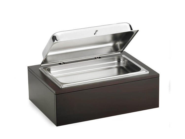 CALEIDO CHAFING DISH GN 1/1 COMPLETO CON CHIUSURA A FRIZIONE E BASE CARBONE 