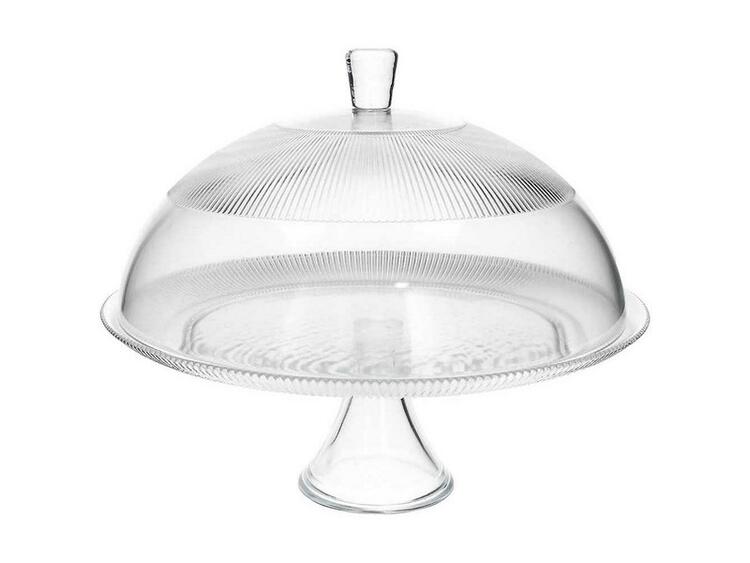 CLEAR ALZATA PER DOLCE CON CAMPANA IN VETRO 33 CM H 28 CM