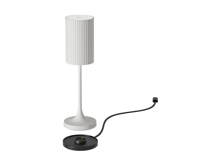 SKIRT LAMP LAMPADA DA TAVOLO ALLUMINIO BIANCO 6 CM H 20 CM 