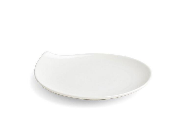 MINIPARTY PIATTO A GOCCIA PORCELLANA CREMA 16,2X15,2 CM H 2,3 CM