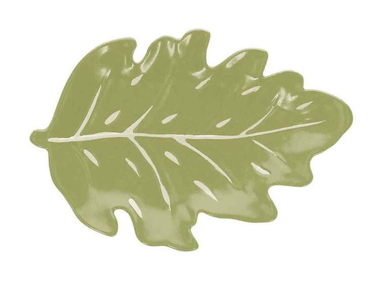 RELIEF PIATTO 26X18X3 FOGLIE VERDI 