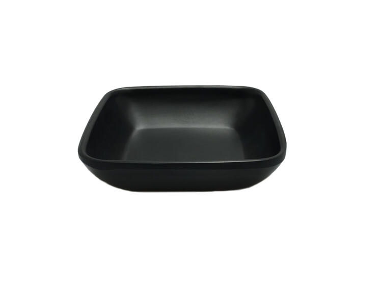 PIATTINO RETTANGOLARE FONDO 10X2,25 125 CC. NERO IN MELAMINA TOGNANA PROFESSIONAL 