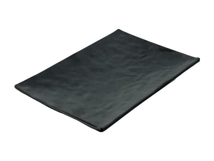 SHOW PLATE PIATTO RETTANGOLARE MELAMINA NERA 20X13,6 CM H 2,4 CM