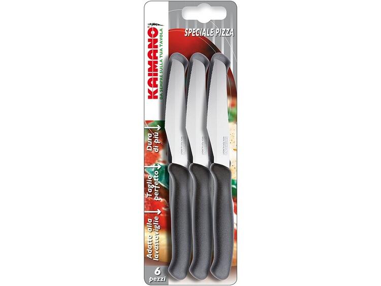 ITALICUS COLTELLO PIZZA MANICO NERO 10 CM PEZZI 6
