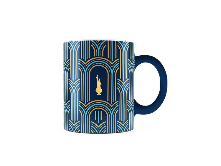 MUG CON DECORO BLU ARTDECO 