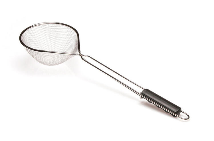 MAX CAVATUTTO RETE FILO DI ACCIAIO INOX 20X25 CM CON MANICO 36 CM