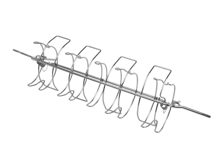 GRIGLIA GIRARROSTO CONCHIGLIA FILO DI FERRO CROMATO 50 CM