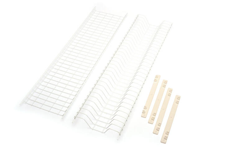 GRIGLIA PER PENSILI IN FILO DI FERRO PLASTIFICATO CON SUPPORTI IN PLASTICA 86 CM PEZZI 2