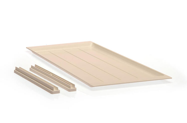 VASCHETTA RACCOGLIGOCCE IN PLASTICA TRASPARENTE CON GUIDE BREVETTATE 56 CM