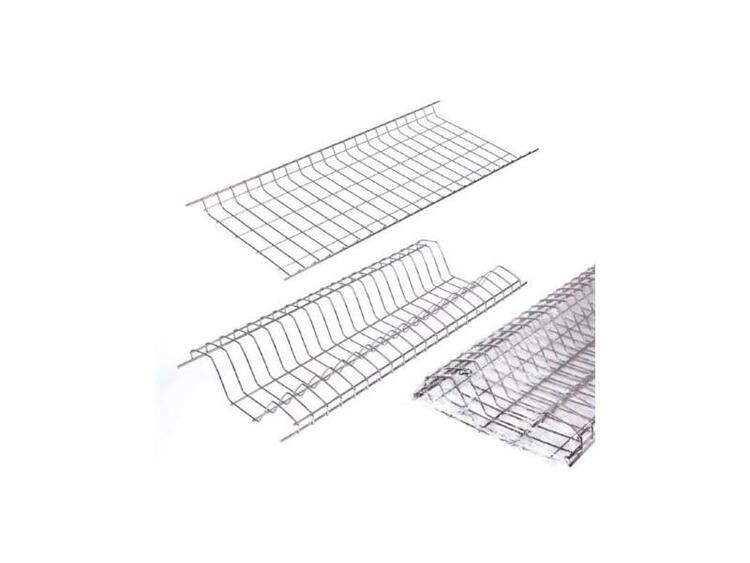 GRIGLIA PER PENSILI IN FILO DI ACCIAIO INOX CON SUPPORTI IN PLASTICA 76 CM PEZZI 2