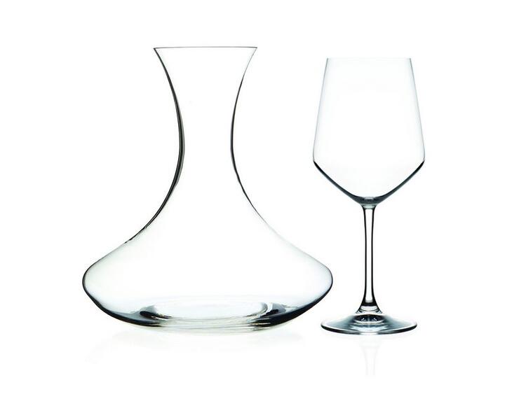 ARIA UNIVERSUM SET DEGUSTAZIONE DECANTER + 6 CALICI CL 200/55 PEZZI 7 