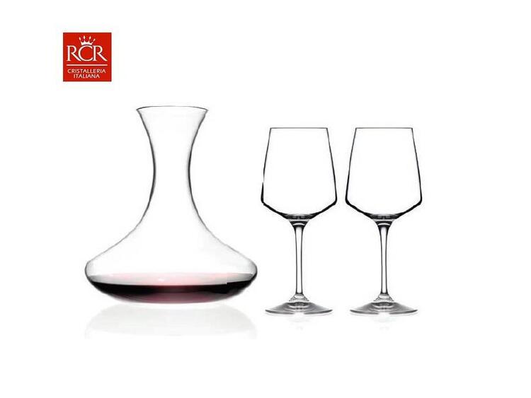 ARIA SET DEGUSTAZIONE DECANTER + 2 CALICI CL 200/46 PEZZI 3 
