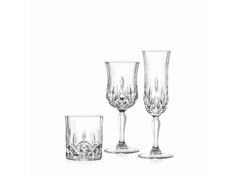 OPERA SET ARREDO TAVOLA 6 CALICI + 6 CALICI FLUTE + 6 BICCHIERI CL 30/23/13 PEZZI 18 