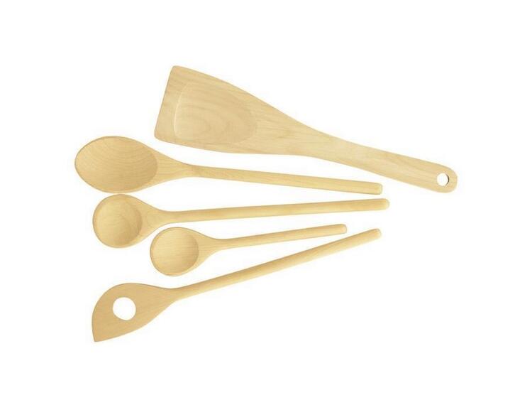 SET CUCCHIAI E PALE PEZZI 5 LEGNO 